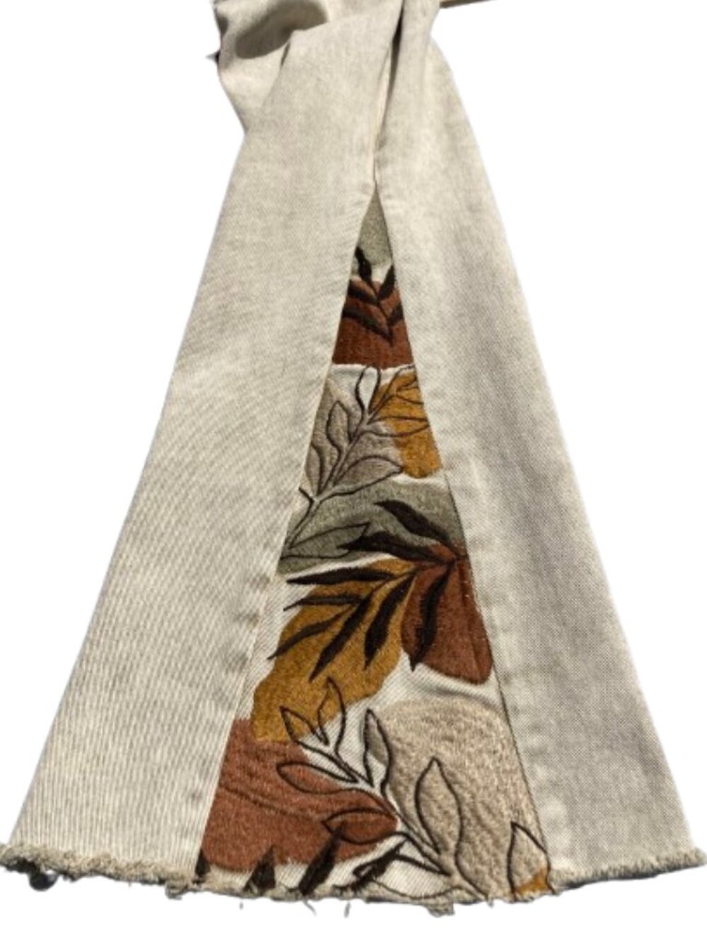 Driftwood / Free People SALE! Tan Jeans Farrah Embroidered Flare Mid-Rise 28x29" - Picture 14 of 14